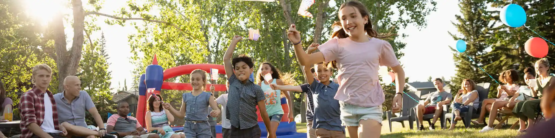 kids playing at a birthday party